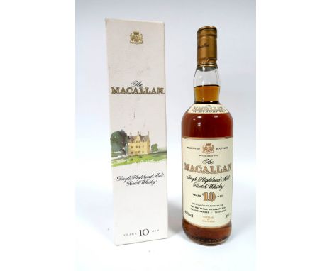Whisky - The Macallan Single Highland Malt Scotch Whisky 10 Years Old, matured in sherry wood, 70cl, 40% Vol. Boxed.