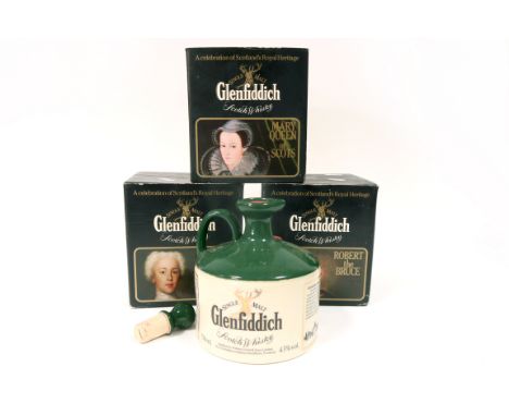 Whisky - Glenfiddich Single Malt Scotch Whisky Celebration of Scotland's Royal Heritage, four flagon set containing Mary Quee