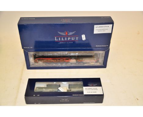 German HO Gauge Steam Locomotive and Tender-Tanks Pair by Liliput (Bachmann), the Locomotive ref L110502, a class 05 4-6-2 in