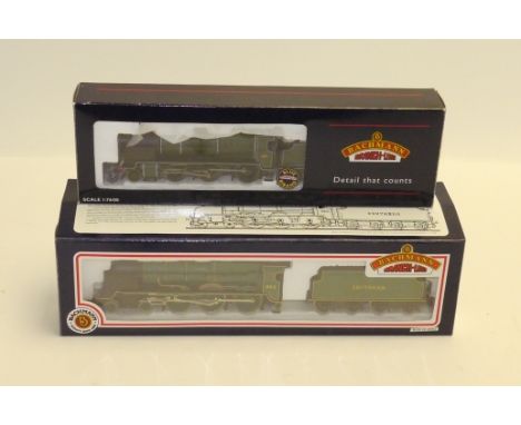 Bachmann 00 Gauge Southern green Steam Locomotives, 31-401 Lord Nelson Class 864 'Sir Martin Frobisher' and 32-153 N Class 18