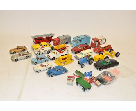 Post-War Play-Worn Dinky, Corgi, Spot-On, Matchbox and other Vehicles, A group of commercial, private and models from tv and 