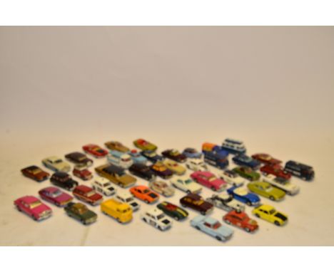 Post-War Play-Worn Corgi Vehicles, A group of private and emergency vehicles, including Whizzwheels models, VW 1200 saloon Ea
