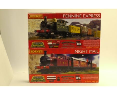 Hornby (China) 00 Gauge  Starter Train Sets, R1144 Night Mail, comprising LMS 0-6-0 Tank Engine, Brake coach  and Mail Coach 
