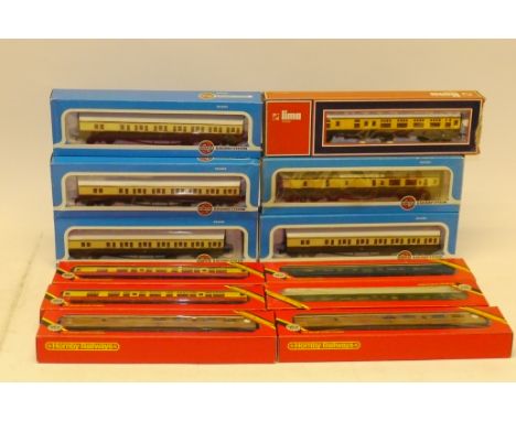 Airfix Hornby and Lima 00 Gauge Coaches, Airfix GWR chocolate and cream Brake Suburbans (4) and Centenary Coach, Lima GWR coa
