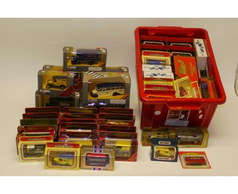 Corgi, Matchbox, Lledo and Others, A boxed collection of mostly vintage commercial vehicles, including Models of  Yester Year