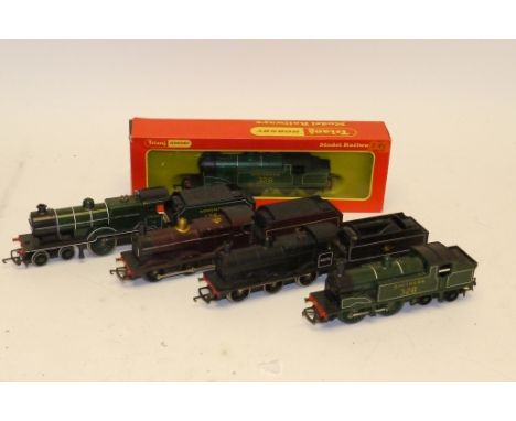Triang/Hornby OO Gauge Steam Locomotives and Tenders, comprising Midland crimson 3F 0-6-0 no 3775, SR green L1 1757 and BR bl