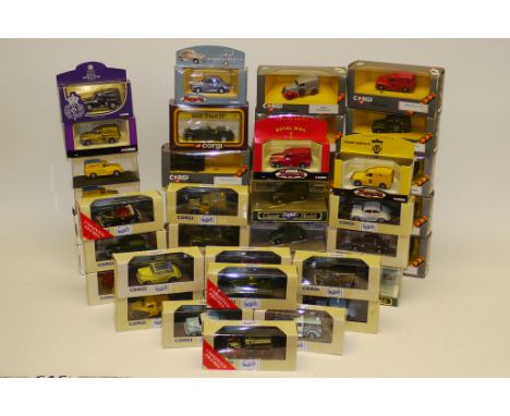 Boxed Corgi Models, A collection 1:43 scale models of vintage commercial and private vehicles including a large number of Mor