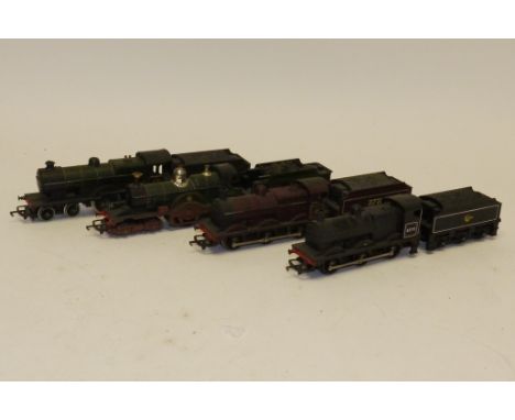Unboxed Triang/Hornby OO Gauge Steam Locomotives and Tenders, comprising Midland crimson 3F 0-6-0 no 3775, GWR 4-2-2 'Lord of