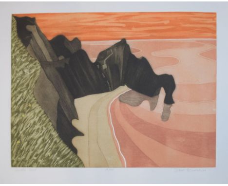 John Brunsdon ARCA (1933-2014) - Limited edition coloured etching - 'Durdle Door', No.71/100, signed in pencil to the margin,