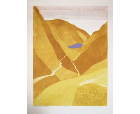 John Brunsdon ARCA (1933-2014) - Limited edition coloured etching - Pass near Cader Idris, No.44/100, signed in pencil to the