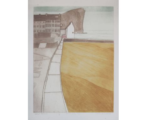 John Brunsdon ARCA (1933-2014) - Limited edition coloured etching - Artist's Proof - Dorset Harbour, signed in pencil to the 