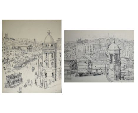 Local Interest - Loxton, Samuel (1857-1922) - Interesting folio of over one hundred unframed ink drawings of Bristol landmark