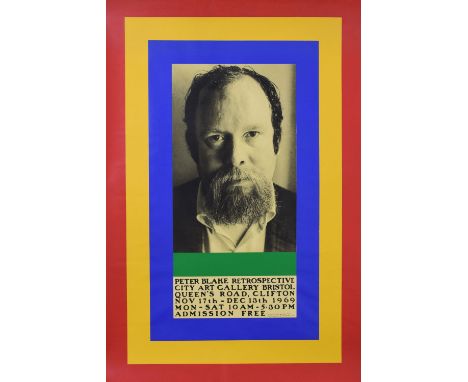 Peter Blake (1932-) - Screen print poster for his first retrospective exhibition held in the City Art Gallery Bristol, 17th N