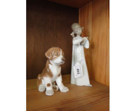 A B & G puppy 1926, and a NAO girl with guitar, (2).