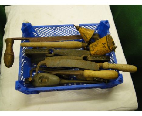Turnip knives, oil cans, tools etc