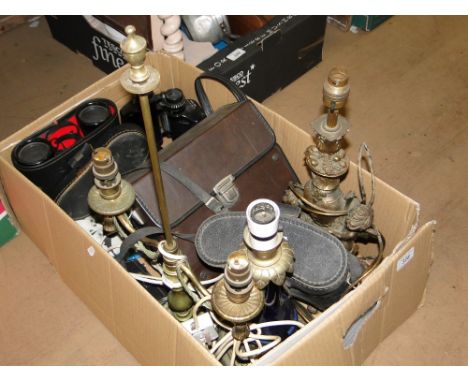 Binoculars, table lamp etc