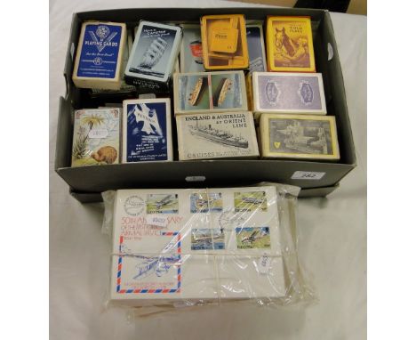 Playing cards, First Day Covers, etc