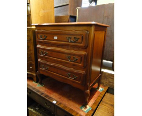 French cherrywood 3 drawer commode