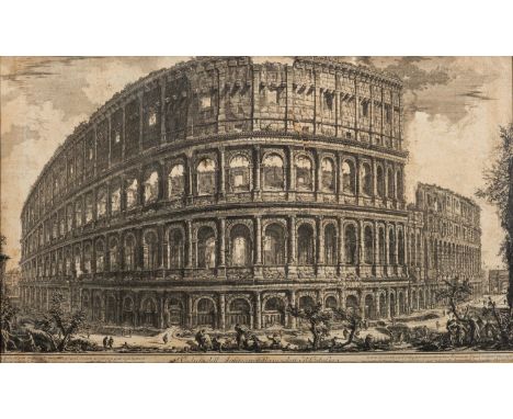 Giovanni Battista Piranesi (Italian, 1720-1778) -Veduta dell'Anfiteatro Flavio, detto il Colosseo -Etching on laid paper (tri