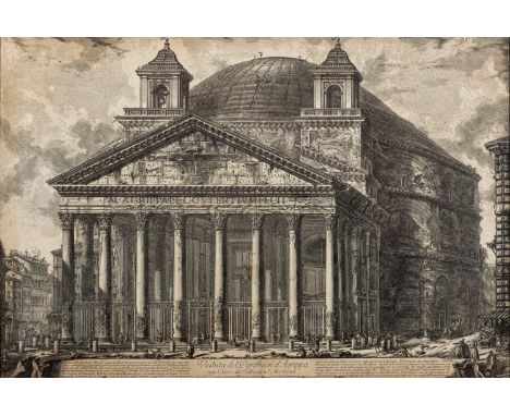 Giovanni Battista Piranesi (Italian, 1720-1778) -Veduta del Pantheon d'Agrippa oggi Chiesa di S. Maria ad Martyres -Etching o