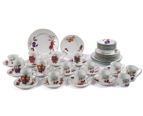 A Royal Worcester 'Evesham Vale' part dinner and coffee service.