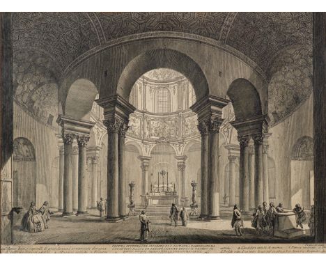 Giovanni Battista Piranesi (Italian, 1720-1778) -Veduta interna del Sepolcro di S. Costanza -Etching on laid paper (trimmed) 