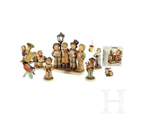Acht Goebel-Figuren, mit der Jahresfigur "Sängerquartett" aus der Century-Collection-Serie von 1989   Eine Sammlung von acht 