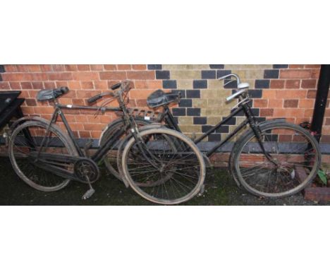 FOR SPARES &amp; REPAIRS AND TLC, TWO VINTAGE BICYCLES a lady's light weight Royal Enfield, the gentlemen's an original Hercu