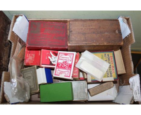 A SELECTION OF VINTAGE GAMES AND PUZZLES, the majority card based 