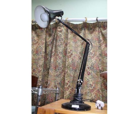 A BLACK FINISHED ANGLEPOISE LAMP 