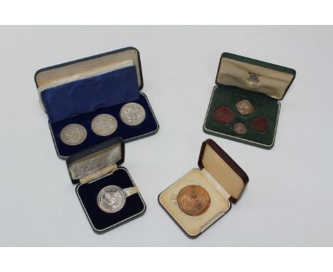 1974 Bronze Medal celebrating Christmas, boxed, 1973 Cook Island silver Two dollars to mark the Anniversary of the Coronation