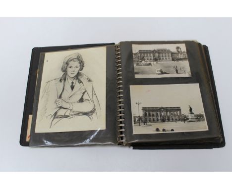 Formally the property of Viola Krause, a Second War period scrapbook, containing approximately sixty-four mid 1940's photogra