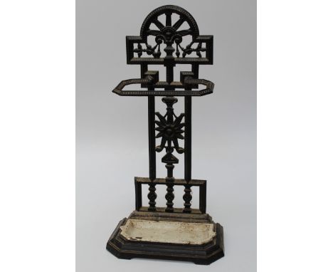 A Victorian cast iron stick stand 75 x 38 x 23cm