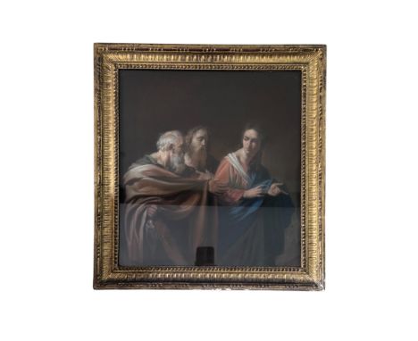 After Michelangelo Merisi da Caravaggio (Italian, 1571-1610) - 'The Calling of Saints Peter and Andrew', unsigned, inscribed 