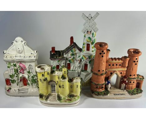 A collection of Staffordshire cottages and houses (8) 