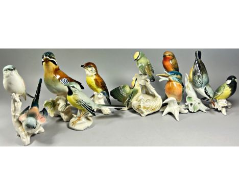 A collection of ceramic birds by Beswick and various German factories (18) 