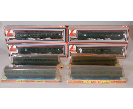 Eight 00 gauge Southern Rail coaches including four by Lima (30 5314, 30 5324 and 20 5334 x2) and four by Graham Farish, all 