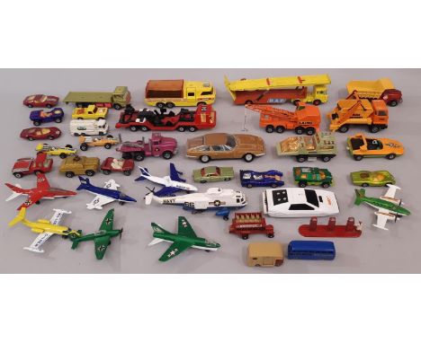 Collection of model cars and aircraft mostly by Matchbox, together with a Dinky Sea King helicopter, Corgi 007 Lotus Esprit a