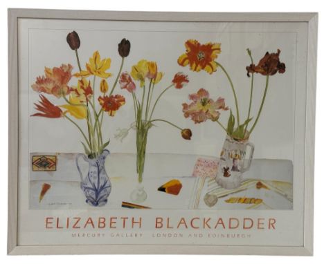 Elizabeth Blackadder Poster - Mercury gallery, London and Edinburgh, 70 x 88 cm, framed