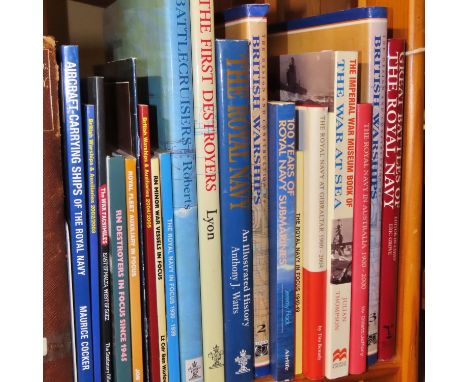 A small library of books relating to warships and the Royal Navy (20) 