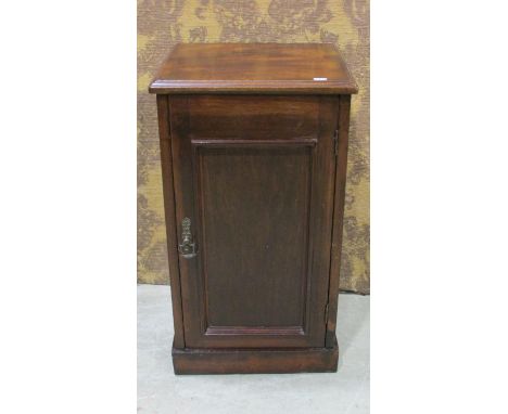 An occasional table together with an Edwardian mahogany bedside cabinet, also together with an Edwardian mahogany crossbanded