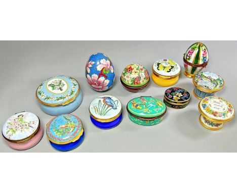 A collection of Halcyon days enamel boxes 