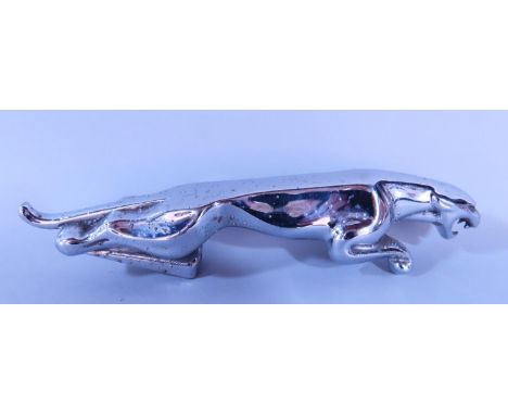 A chrome plated Jaguar car mascot. 