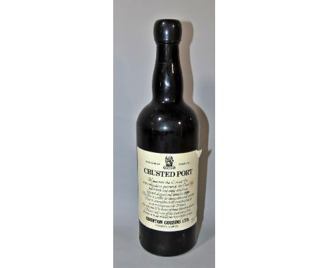 A single vintage bottle of Alto Douro wine crusted port, bottled in 1984, Churton Cousins, Ltd, Rossett, Clwyd.Cellar stored,