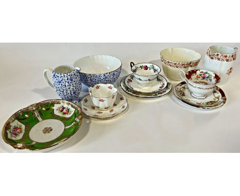 A quantity of coffee cups and saucers, bowls, tea cups and saucers, etc to include Balmoral, Foley, Aynsley cabinet cups and 