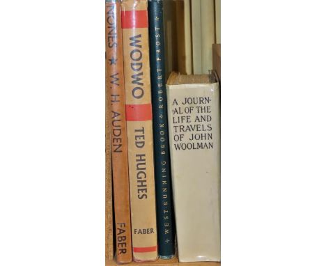 A rare collection of works by Auden, Hughes, Frost and Woolman (4) all first editionsNones by W H Auden (1952)Wodwo by Ted Hu