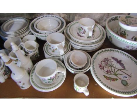 Quantity of Portmeirion Botanical Garden wares comprising dinner plates, side plates, bowls, dishes, condiments, various cups