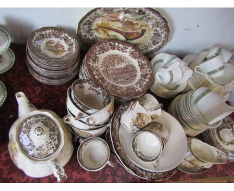 Quantity of Palissy Asiatic Pheasant ceramics, together with a quantity of Royal Doulton Rondelay wares