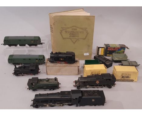 A collection of 00 gauge unboxed railway locomotives and wagons comprising a Class 5 4-6-0 locomotive and tender no 44753 by 