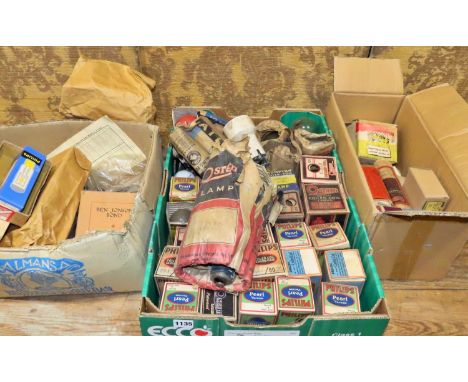 A collection of vintage boxed light bulbs mainly Philips and Osram examples 
